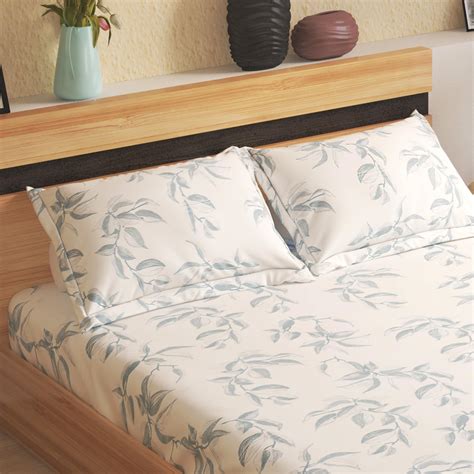 Buy Sapphire Cotton 210TC 3Pcs Printed King Bedsheet Set from Home ...