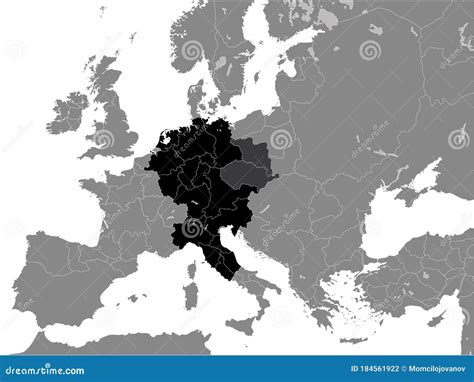 Map of Holy Roman Empire Year 1000 Stock Vector - Illustration of 1004, 1789: 184561922