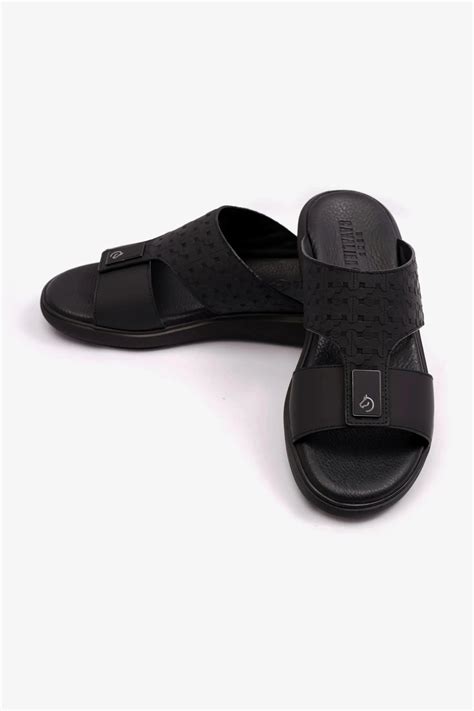 STYLISH TRIM MENS CAVALIER SANDALS BLACK – Seventy7
