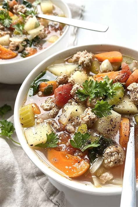 Ground turkey and vegetable soup – Artofit