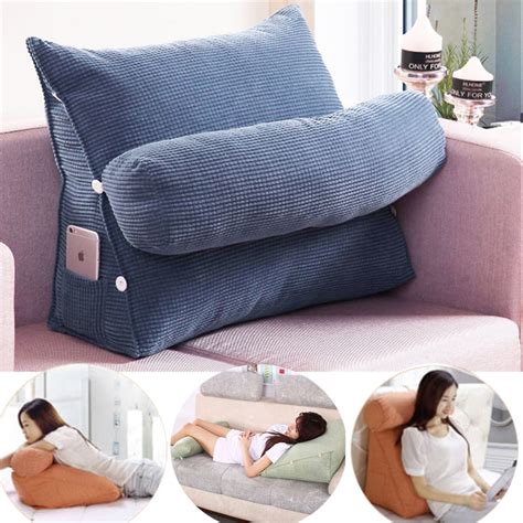 Adjustable Back Wedge Cushion Pillow Sofa Bed Office Chair Rest Waist ...