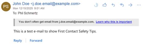 New Phishing Protection in Outlook: First Contact Safety Tips | IT@Cornell