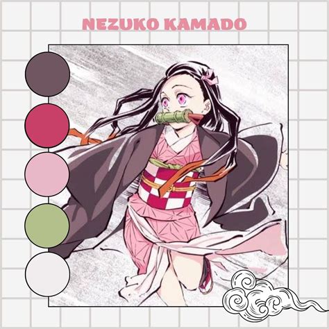 Demon Slayer Nezuko Color Palette