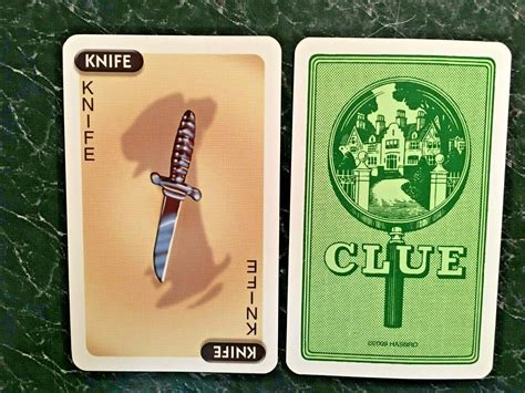 Clue Weapon Cards
