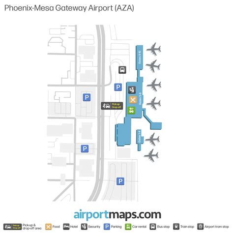 Map of Mesa Gateway Airport (AZA) – Terminal Map | Airportmaps.com