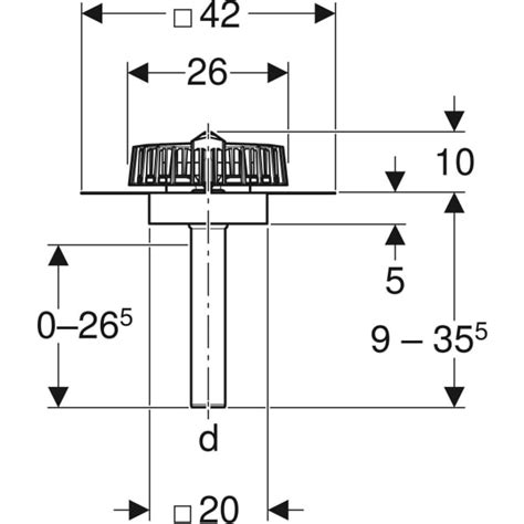 Geberit Pluvia roof outlet with contact sheet | Geberit product catalogue