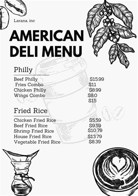 American Deli Menu With Prices in USA ( Updated 2025) – BMP