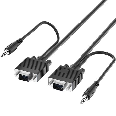 Buy Fosmon (50 FT) VGA/SVGA/UXGA Monitor Cable with 3.5mm Audio Jack ...