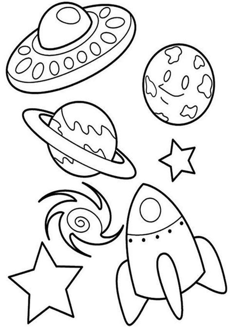 Free & Easy To Print Space Coloring Pages - Tulamama