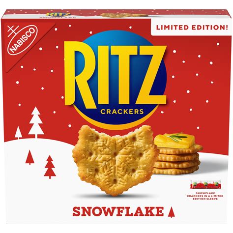 Ritz Snowflake Crackers, Limited Edition Holiday Crackers, 13.7 Oz Box ...