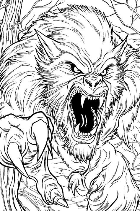 Coloring Pages Of Werewolves