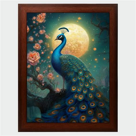 Vastu Peacock Painting Digital Reprint Trendy Fancy Room Home Office ...