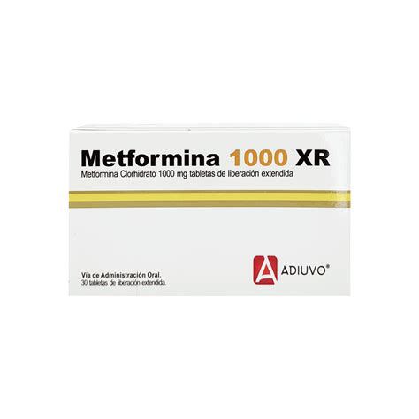 Metformina Adiuvo XR 1000mg , 30 Tabletas – Apomedix