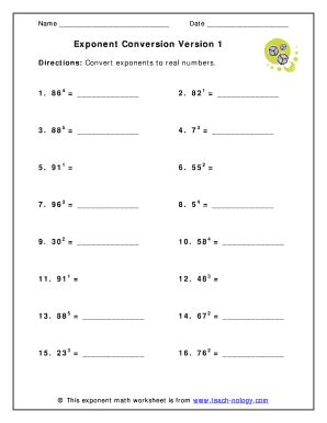 Image result for Exponent Conversion