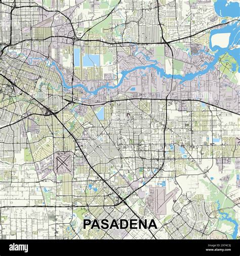 Pasadena map hi-res stock photography and images - Alamy