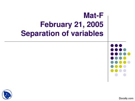 Separation of Variables Tutorial 的图像结果