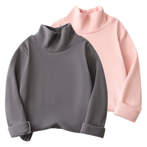 Jalioing Toddler Kids Basic Shirts 2 Pack Solid Color Cotton Tops Soft ...