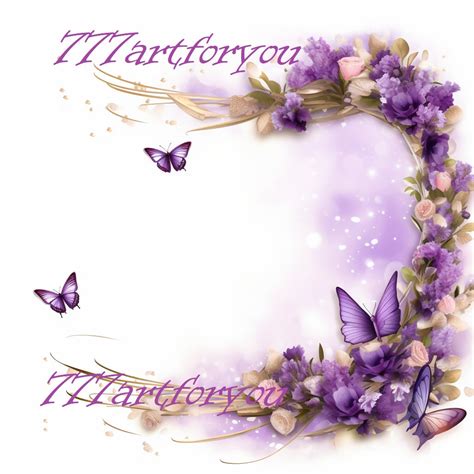 Purple Butterfly Frame