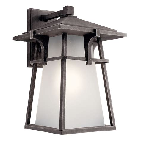 Kichler Beckett 1-Light 18-in H Gray Dark Sky LED Outdoor Wall Light ...