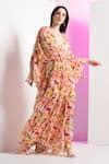 Buy Multi Color Chiffon V-neck Geometric Chaos Kaftan For Women by ...