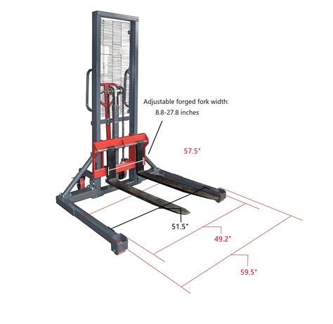 Pake Handling Tools Manual Pallet Stacker Hand/Foot Pump Lift Truck ...