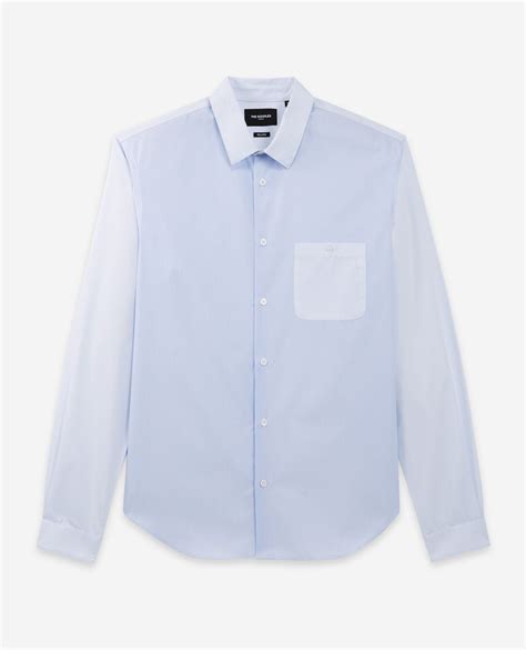 White collar shirt with sky blue stripes | The Kooples