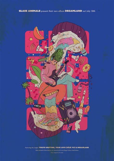 Art & Collectibles Prints Glass Animals Dreamland Album Cover Poster ...