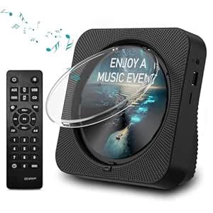 MICOCIOUS Bluetooth Desktop CD Player With Speakers for Home, LED ...