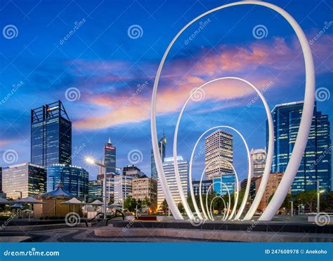 Elizabeth Quay Perth editorial stock photo. Image of river - 247608978