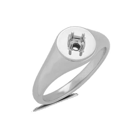 Nova Signet Ring in 14k White Gold | Shane Co.