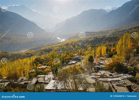 Landscape View of Autumn in Hunza Valley, Gilgit-Baltistan, Pakistan ...