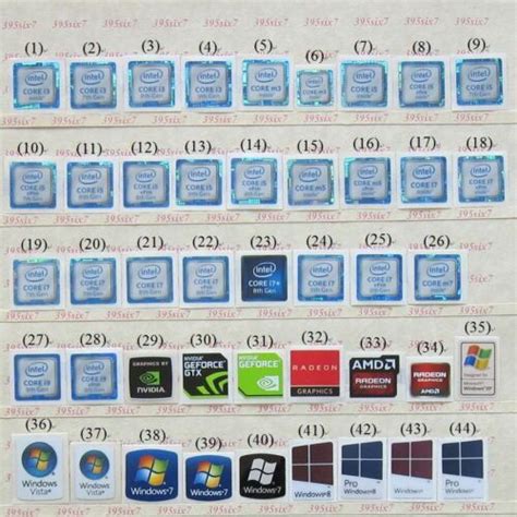Intel Core i3 i5 i7 Sticker for 6th - 9th Gen India | Ubuy