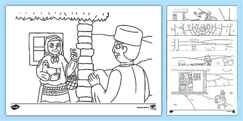 Punguța cu doi bani – Desene de colorat (teacher made)