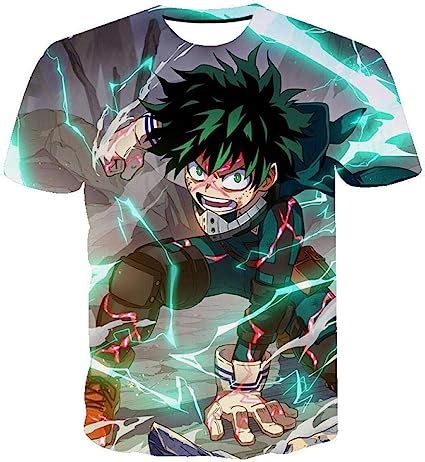DIANZIKEJI My Hero Academia Anime T-Shirt Midoriya Izuku Camicia ...