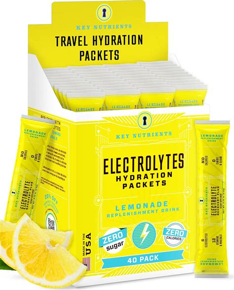 Buy KEY NUTRIENTS Electrolytes Hydration Packets - Refreshing Lemonade ...