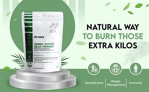 Nirvasa Unroasted Arabica Green Coffee Bean Powder (100g) with ...