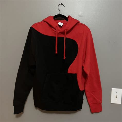 Nike Red and Black Hoodie - All items are used... - Depop