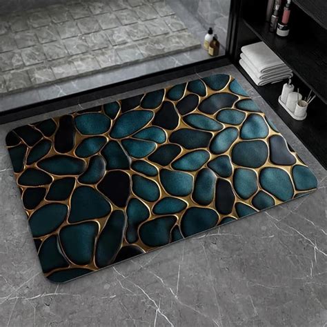 FIGMENT 3D Anti-Slip Water Absorbent Bathroom Mat | Quick Dry ...