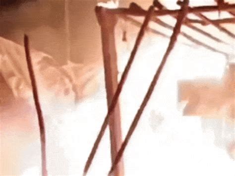 Villagers set sand check post on fire