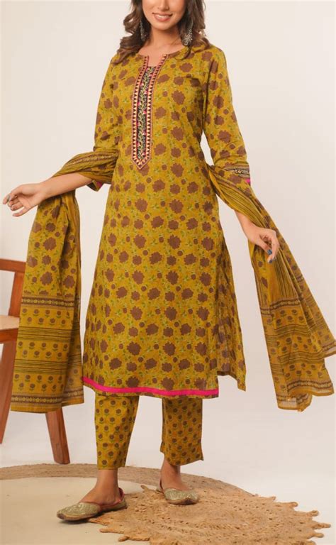 Premium Jaipur Cotton Kurti Sets | Laces and Frills