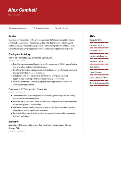 Canadian Format Resume 500+ Free Resume Examples: Sample By Industry
