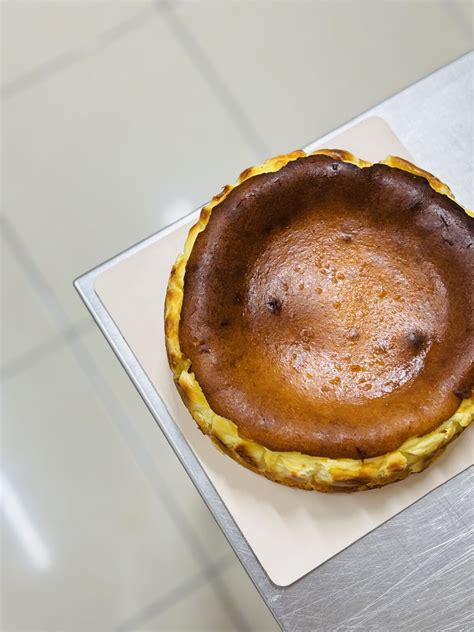 Basque burnt cheesecake (often called “tarta de queso” in Spanish or ...