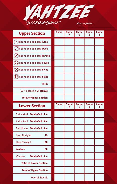 Triple Yahtzee Score Pads - 10 Free PDF Printables | Printablee