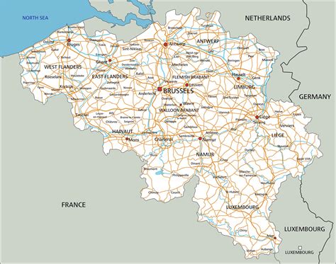 Belgium Map - Guide of the World