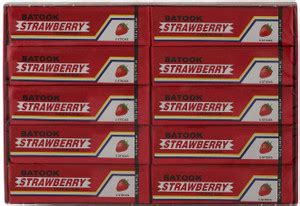 batook STRAWBERRY FLAVOR 5 STICK CHEWING GUM BOX (5 STICK X 20 X 12.5G ...