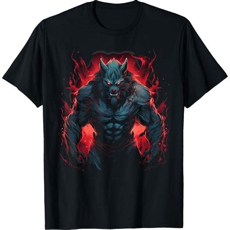 New! Scary Werewolf Full Moon Halloween Costume Horror Werewolf T-Shirt ...