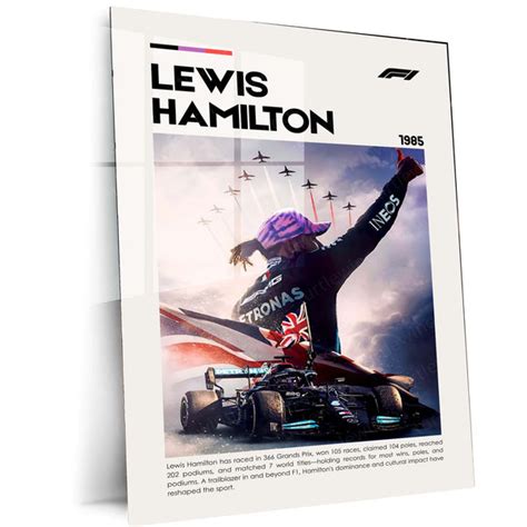 Lewis Hamilton Metal Frame | 7-Time Formula 1 World Champion Wall Art ...