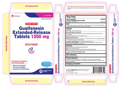 Guaifenesin Extended-Release Tablets 600 mg and 1200 mg