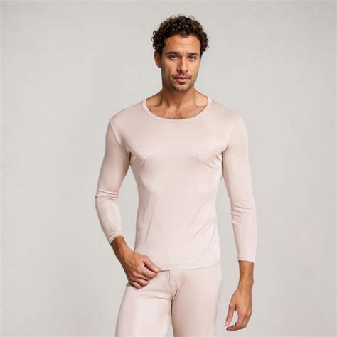 Men's Long Sleeves Silk Base Layer