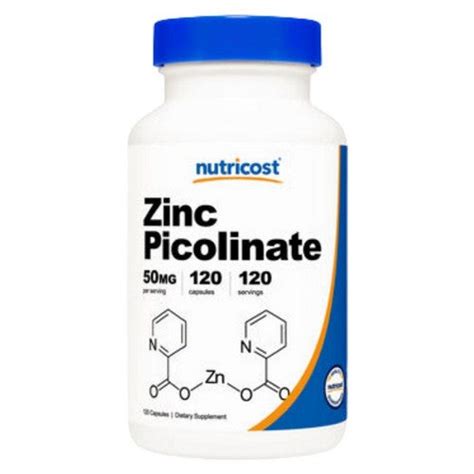 Buy Nutricost Zinc Picolinate Capsules 50 Mg 120 Count Online - DistaUSA